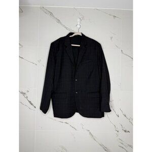 Vintage LL BEAN Plaid Wool Blazer Sport Coat Cotton Lined Classic 48 R​